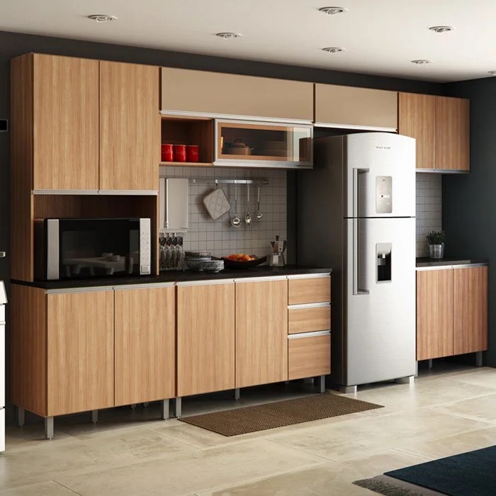 Cozinha modulada Evidence em Marília - Valdemóveis na Magazine Marolar