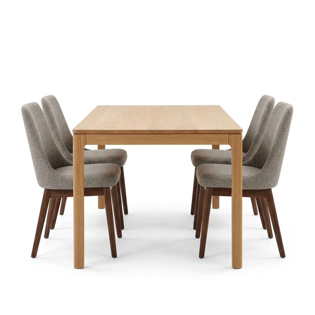 Mesa de Jantar 6 Lugares com Tampo de Vidro